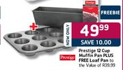 Prestige 12 Cup Muffin Pan Plus Loaf Pan