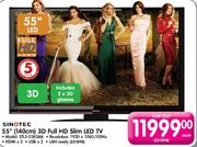 Sinotec 55" (140cm) 3D Full HD Slim LED TV (STL3-55KQ68)