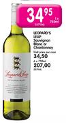Leopard's Leap Sauvignon Blanc or Chardonnay - 6 x 750ml