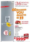 Defy Fridge/Freezer With Water Dispenser (DFC396)-284l