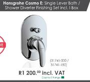 Hansgrohe Cosma E:Single Lever Bath/Shower Diverler Finishing Set Incl.I-Box