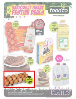 Foodco Gauteng & Polokwane : Seriously Great Festive Deals (31 Oct - 4 Nov), page 1