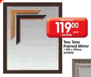 Two Tone Framed Mirror-400x500mm Each