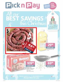 Pick n Pay : Best Savings (5 Nov - 11 Nov), page 1