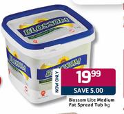 Blossom Lite Medium Fat Spread Tub-1kg