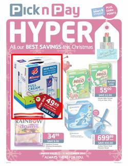 Pick n Pay Hyper : Best Savings this Christmas (5 Nov - 11 Nov), page 1
