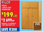 Verso 120cm Oak Wardrobe