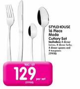 Stylehouse 16 Piece Moda Cutlery Set-Per Set