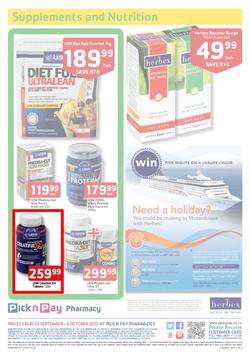 Pick N Pay Pharmacy : Summer Savings On Health (23 Sep - 6 Oct 2013), page 4