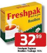Freshpak Tagless Rooibos Teabags-160's