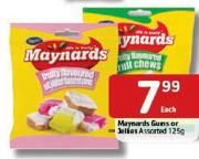 Maynards Gums Or Jellies-125Gm Each