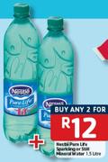 Nestle Pure Life Sparkling Or Still Mineral Water-2x1.5L