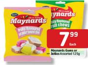 Maynards Gums Or Jellies-125Gm Each