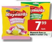 Maynards Gums Or Jellies-125Gm Each