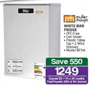 Muller & Haupt White Bar Fridge-96Ltr(BC118)