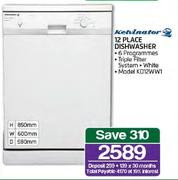 Kelvinator 12 Place Dishwasher(KD12WW1)