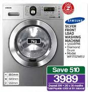 Samsung Silver Front Load Washing Machine-7kg(WF1702WEU)
