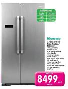 Hisense Side By Side Fridge/Freezer-730Ltr(H730SS)