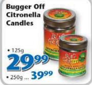 Bugger Off Citronella Candles-125Gm