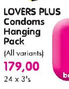 Lovers+ Condoms Hanging Pack-24x3's