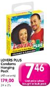 Lovers+ Condoms Hanging Pack-3's