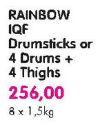 Rainbow IQE Drumsticks Or 4 Drums+ 4 Thighs-8x1.5Kg