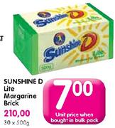 Sunshine D Lite Margarine Brick-500Gm