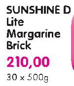 Sunshine D Lite Margarine Brick-30x500Gm