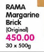 Rama Margarine Brick(Original)-30 x 500gm