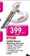 Ryobi 2600W Blower Mulching Vacuum-Each