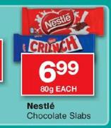 Nestle Chocolate Slabs-80g Each
