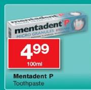 Mentadent P Toothpaste-100ml