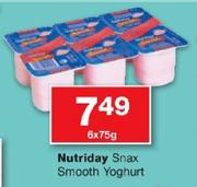 Nutriday Snax Smooth Yoghurt-6x75g