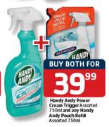 Handy Andy Power Cream Trigger Assorted-750ml 
