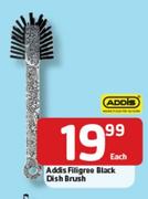 Addis Filigree Black Dish Brush-Eac