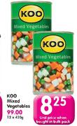 Koo Mixed Vegetables-420g-Each