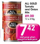 All Gold Tomato And Onion Mix-410g-Each