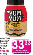 Yum Yum Crunchy/Smooth Peanut Butter-800g-Each