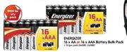 Energizer 16 X AA Or 16 X AAA Battery Bulk Pack (260011, 260012)-Each
