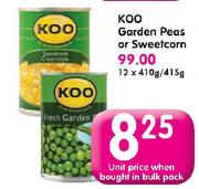 Koo Garden Peas Or Sweetcorn-410g/415g-Each