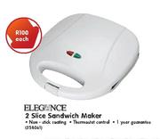 Elegance 2 Slice Sandwich Maker-Each