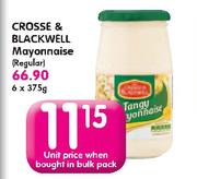 Crosse & Blackwell Mayannaise(Regular)-375g Each