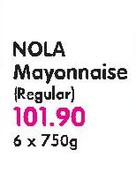 Nola Mayonnaise(Regular)-6x750g Each
