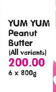 Yum Yum Peanut Butter(All Variants)-6x800g Each