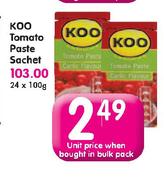 Koo Tomato Paste Sachet-100g Each