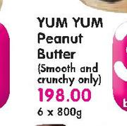 Yum Yum Peanut Butter-6x800g Each