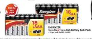 Energizer 16 x AA Or 16 x AAA Battery Bulk Pack-Each