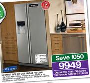 Samsung Metallic Side-By-Side Fridge Freezer-501Ltr(RSA1DTMG)