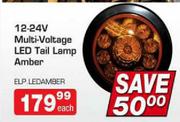12-24V Multi-Voltage LED Tail lamp Amber-Each