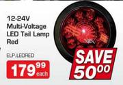 12-23V Multi-Voltage LED Tail lamp Red-Each